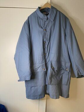 Vintage Swedish Military Coast Defense Coat C54 L